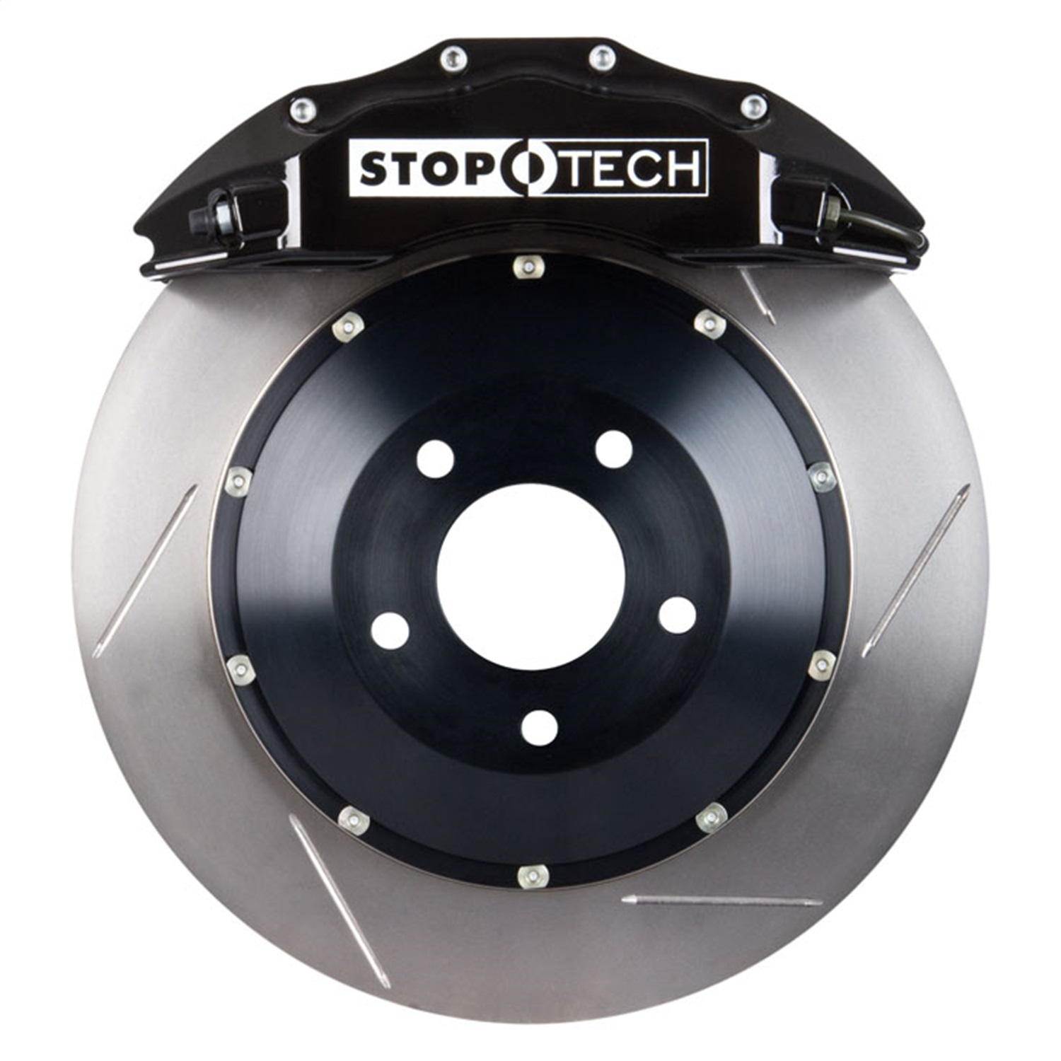 StopTech 83.781.6800.51 - Porsche 911 05-10 Carrera Front BBK ST-60 Caliper Black / 2pc Slotted 380x32mm Rotor