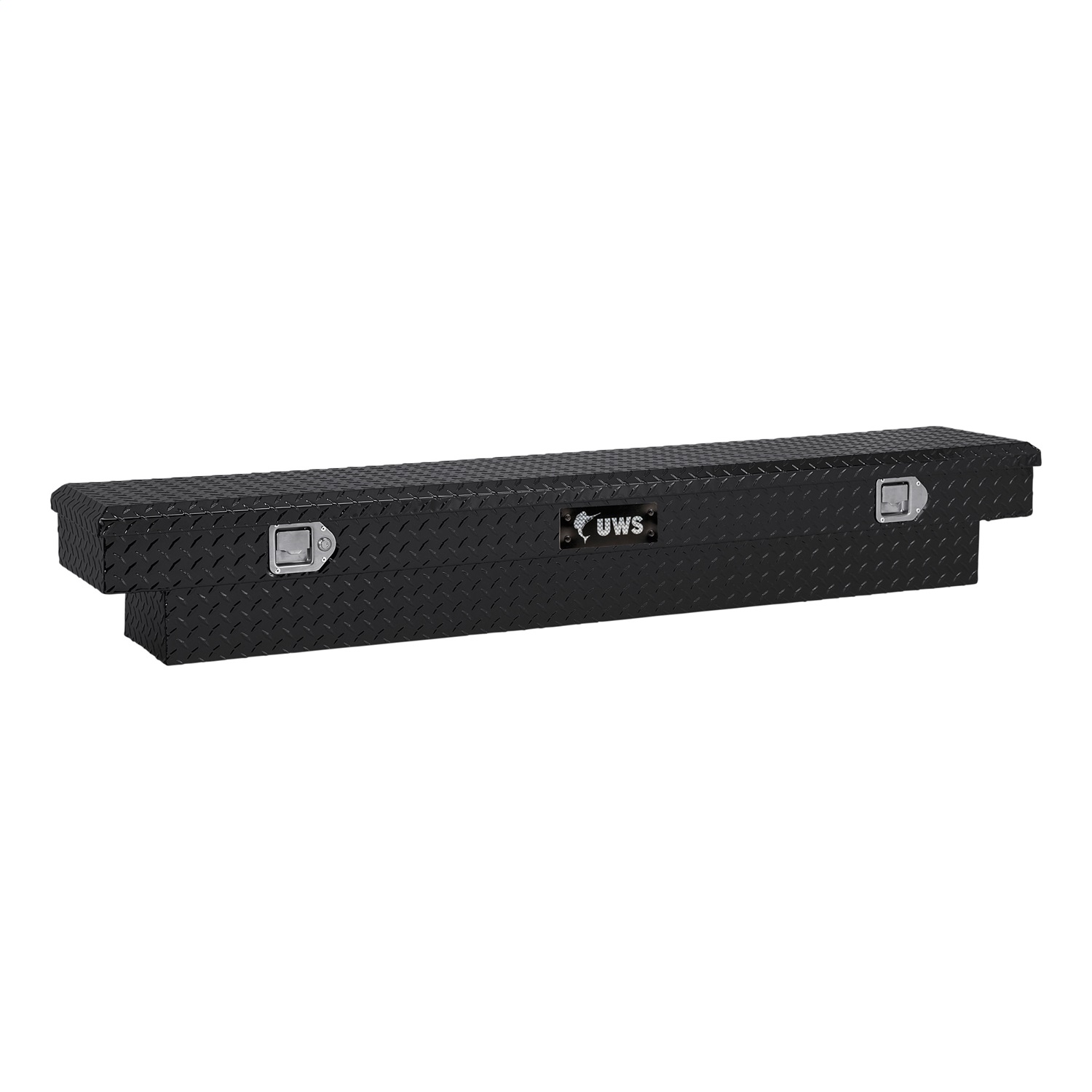 UWS EC10662 - Gloss Black Aluminum 72" Slim-Line Crossover Truck Tool Box (Heavy Packaging)