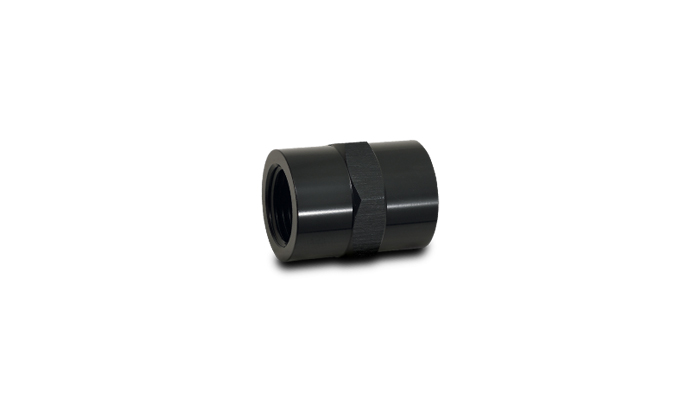 Vibrant 10382 - 3/8in NPT Female Pipe Coupler Fitting - Aluminum Vibrant 10382 - 3/8in NPT Female Pipe Coupler Fitting - Aluminum