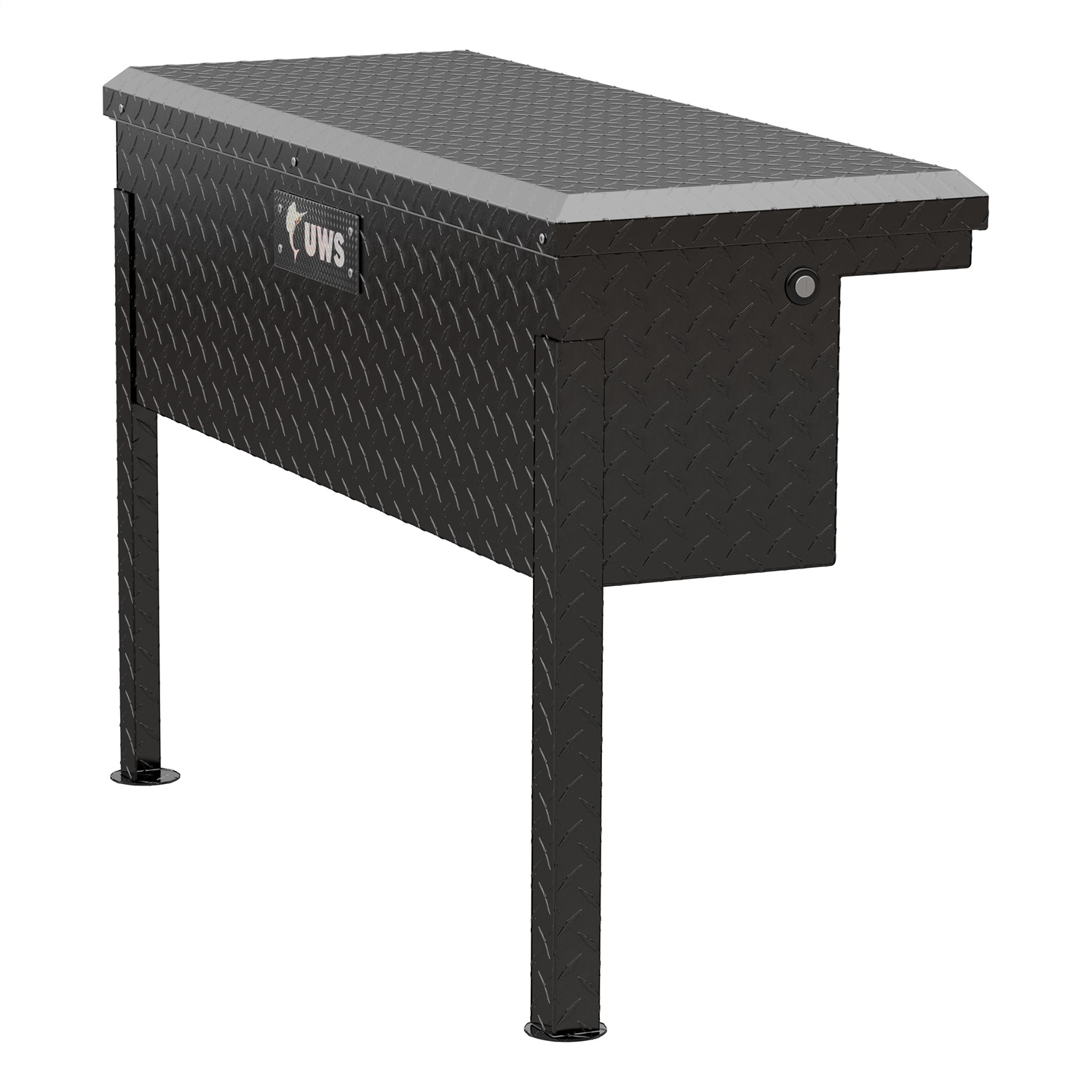 UWS TBSM-36-LP-BLK - Gloss Black Aluminum 36" Truck Side Tool Box, Low Profile (LTL Shipping Only)