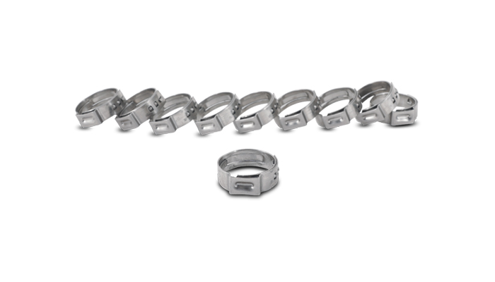 Vibrant 12275 - One Ear Stepless Pinch Clamps 12.8-15.3mm clamping range (Pack of 10) SS 7mm band width Vibrant 12275 - One Ear Stepless Pinch Clamps 12.8-15.3mm clamping range (Pack of 10) SS 7mm band width