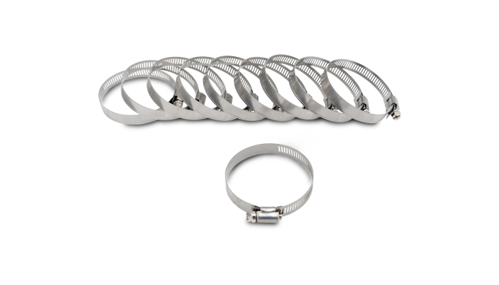 Vibrant 12154 - S.S. Worm Gear Clamps Pack of 10 - Clamping Range: 2.04in - 3.00in (52mm - 76mm) Vibrant 12154 - S.S. Worm Gear Clamps Pack of 10 - Clamping Range: 2.04in - 3.00in (52mm - 76mm)