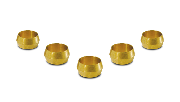 Vibrant 16466 - Brass Olive Inserts 3/8in - Pack of 5
