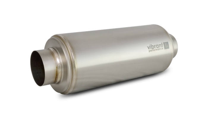 Vibrant 17532 - Titanium Resonator 3in. Inlet / 3in. Outlet x 16in. Long