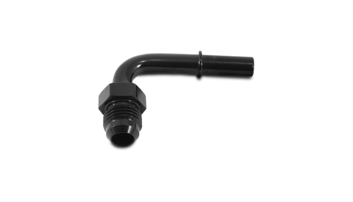 Vibrant 16875 - 90 Degree Aluminum AN to Male Quick Connect Fitting -6AN - 0.3125in Hose Size Vibrant 16875 - 90 Degree Aluminum AN to Male Quick Connect Fitting -6AN - 0.3125in Hose Size