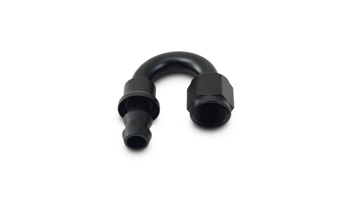 Vibrant 22812 - 12AN Push-On 180 Deg Hose End Fitting - Aluminum