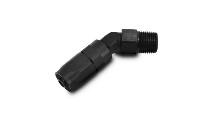 Vibrant 26407 - 10AN Male NPT 45Degree Hose End Fitting - 1/2 NPT