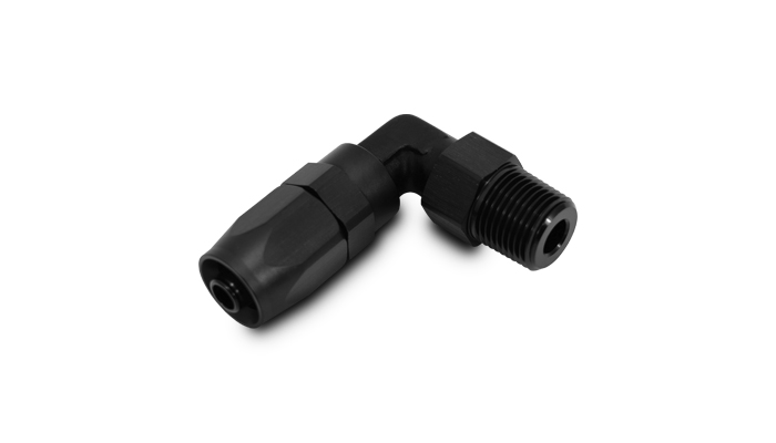 Vibrant 26904 - Male NPT 90 Degree Hose End Fitting -8AN - 3/8 NPT