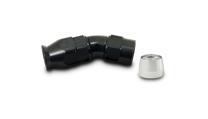 Vibrant 28306 - 6AN 30 Degree Hose End Fitting for PTFE Lined Hose