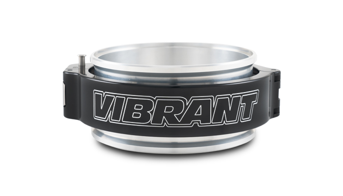 Vibrant 32518 - 4in O.D. Aluminized HD 2.0 Clamp Assembly - Anodized Black