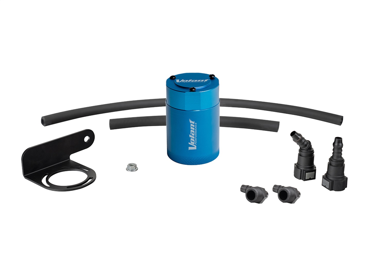 Volant VC0011 - 19-25 Chevrolet Silverado 1500 3oz Aluminum Oil Catch Can w/Mounting Bracket - Blue