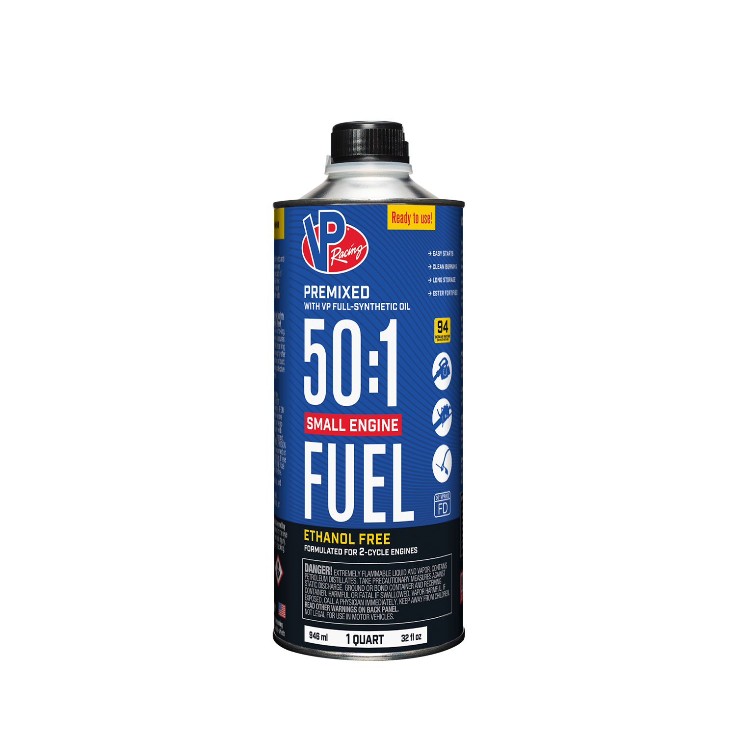 VP Racing Fuels 6235 - 50:1 Premixed Small Engine Fuel Qt VP Racing Fuels 6235 - 50:1 Premixed Small Engine Fuel Qt