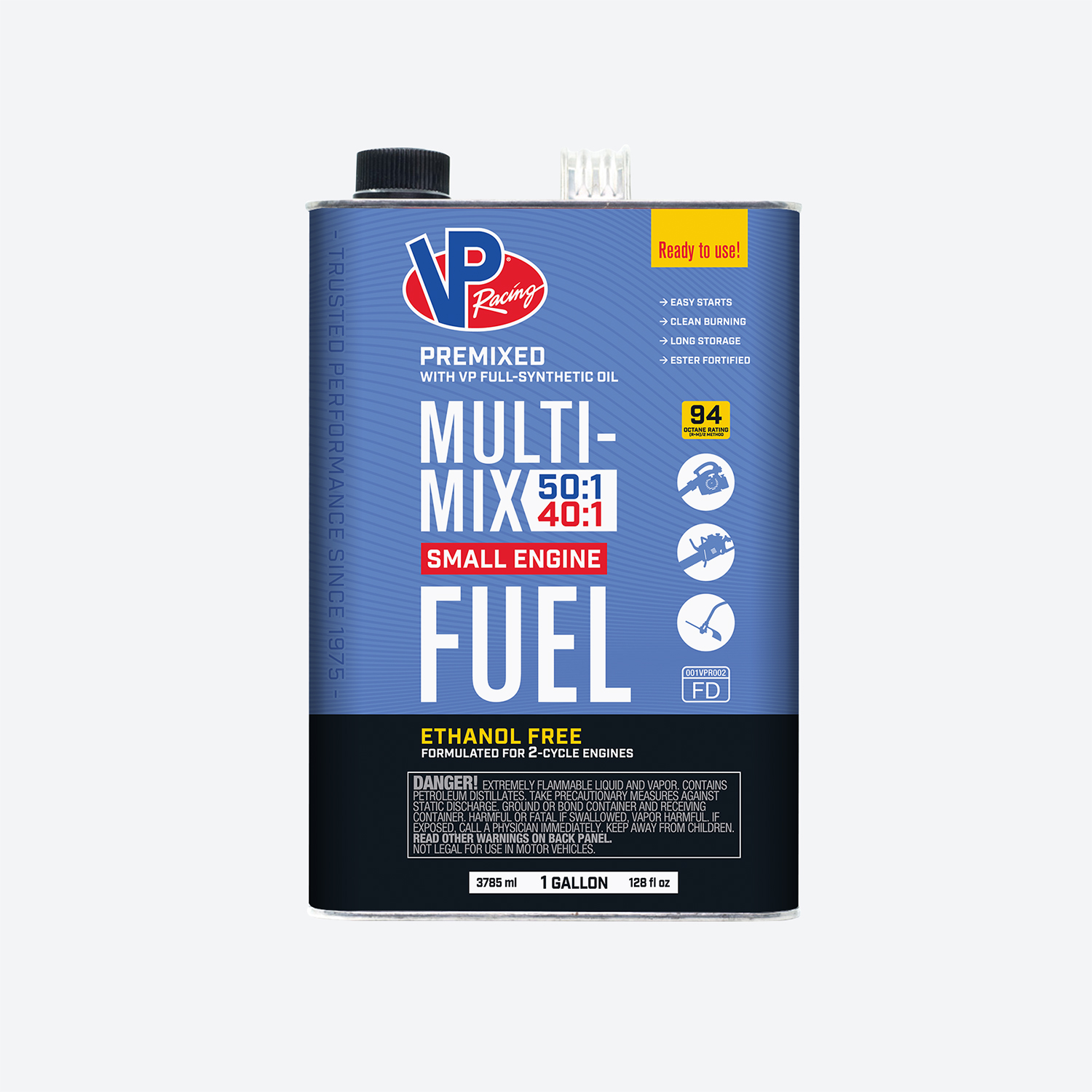 VP Racing Fuels 6811 - Multi-Mix 40:1/50:1 Premixed Gallon VP Racing Fuels 6811 - Multi-Mix 40:1/50:1 Premixed Gallon