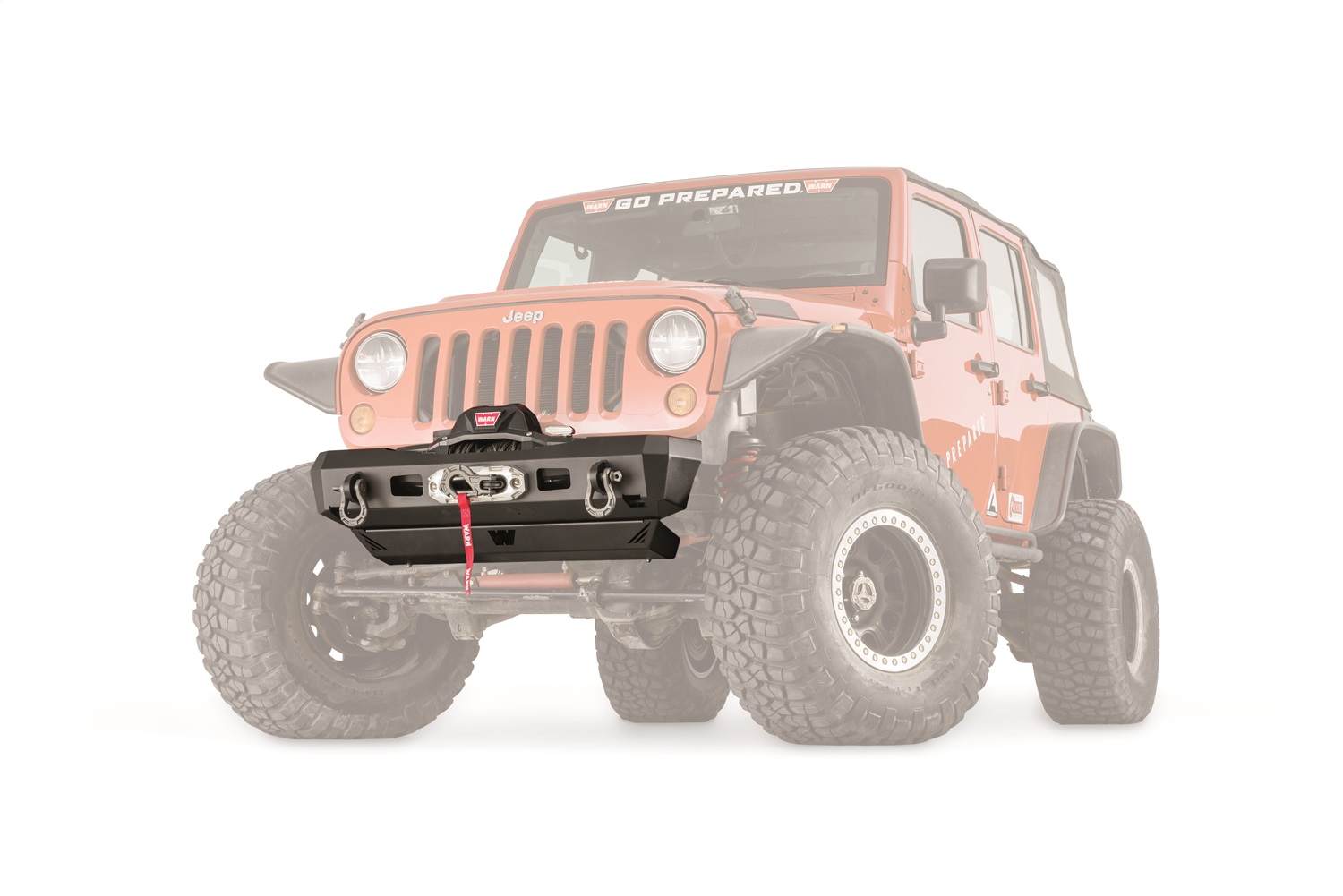 Warn 101410 - ELITE STUBBY FRONT BUMPER JEEP JK W/OUT GUARD