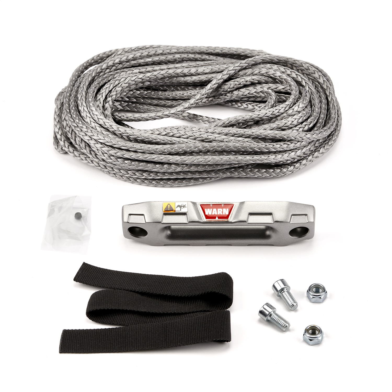Warn 100970 - SPYDURA (TM) SYNTHETIC ROPE 1/4" (6.35mm) x 50' (15.2m) AND FAIRLEAD KIT Warn 100970 - SPYDURA (TM) SYNTHETIC ROPE 1/4" (6.35mm) x 50' (15.2m) AND FAIRLEAD KIT
