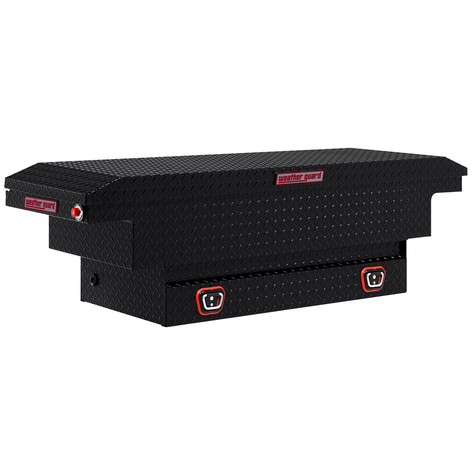WEATHER GUARD 131-5-03 - Saddle Box; Aluminum; Compact Low Profile; Gloss Black; 7.7 cu ft;