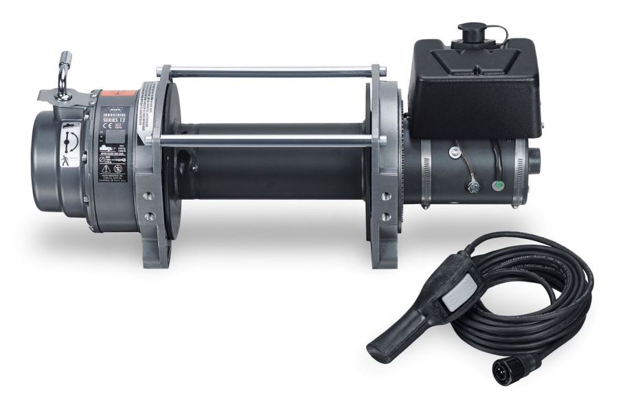 Warn 83163 - Vehicle Mounted; Industrial Winch; Hydraulic; Clockwise 4.5CI; 12000 Pound Line Pull Capacity; Without Wire; Without Fairlead; Planetary Gear Drive; Requires Winch Carrier or Winch Mount