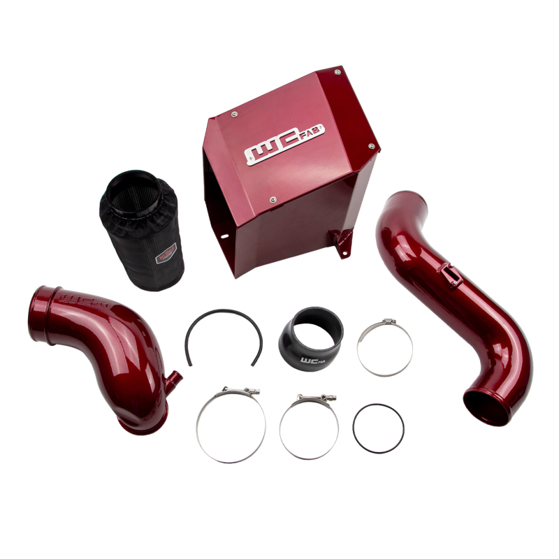 Wehrli WCF100303-RED - 07.5-10 Chevrolet Duramax LMM 4in Intake Kit Stage 2 - WCFab Red Wehrli WCF100303-RED - 07.5-10 Chevrolet Duramax LMM 4in Intake Kit Stage 2 - WCFab Red