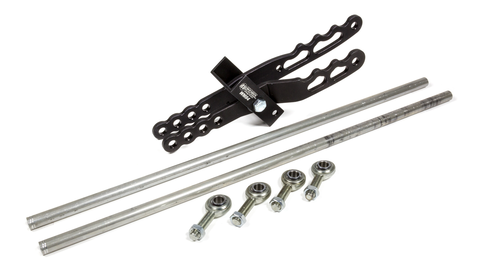 Wehrs Machine WM84 - Shifter Assembly - 2 Lever - Floor Mount - Aluminum - Black Anodized - Universal - Kit