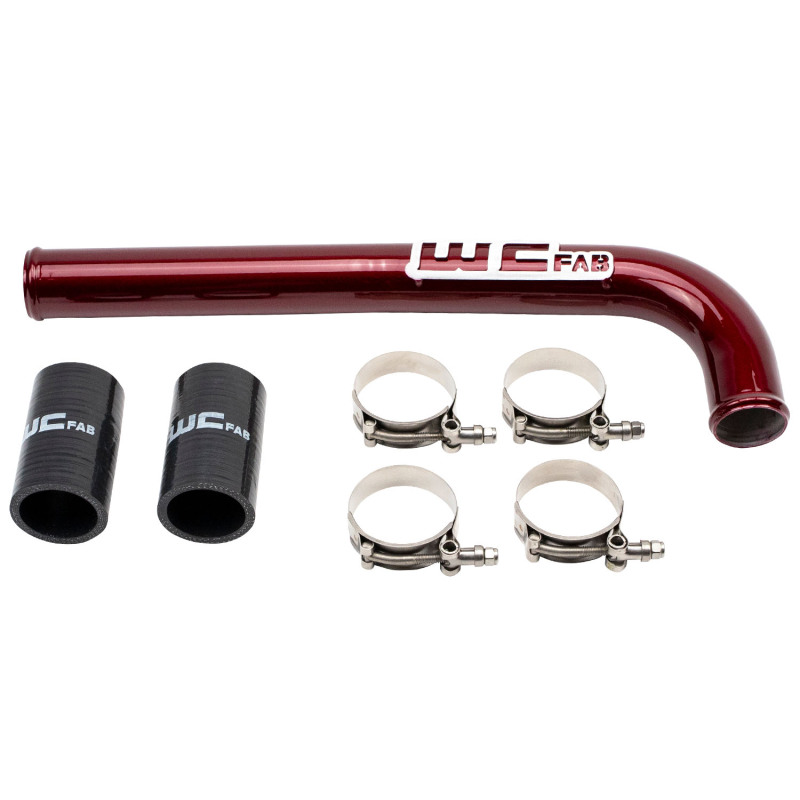 Wehrli WCF100517-RED - 10-18 Dodge 6.7L Cummins (Non 13-15 w/Dual Rads/Twin CP3) Upper Coolant Pipe - WCFab Red