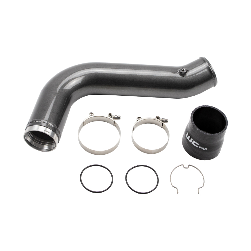 Wehrli WCF100530-IBB - 17-19 Chevrolet 6.6L L5P Duramax Passenger Side 3.5in Intercooler Pipe - Illusion Blueberry