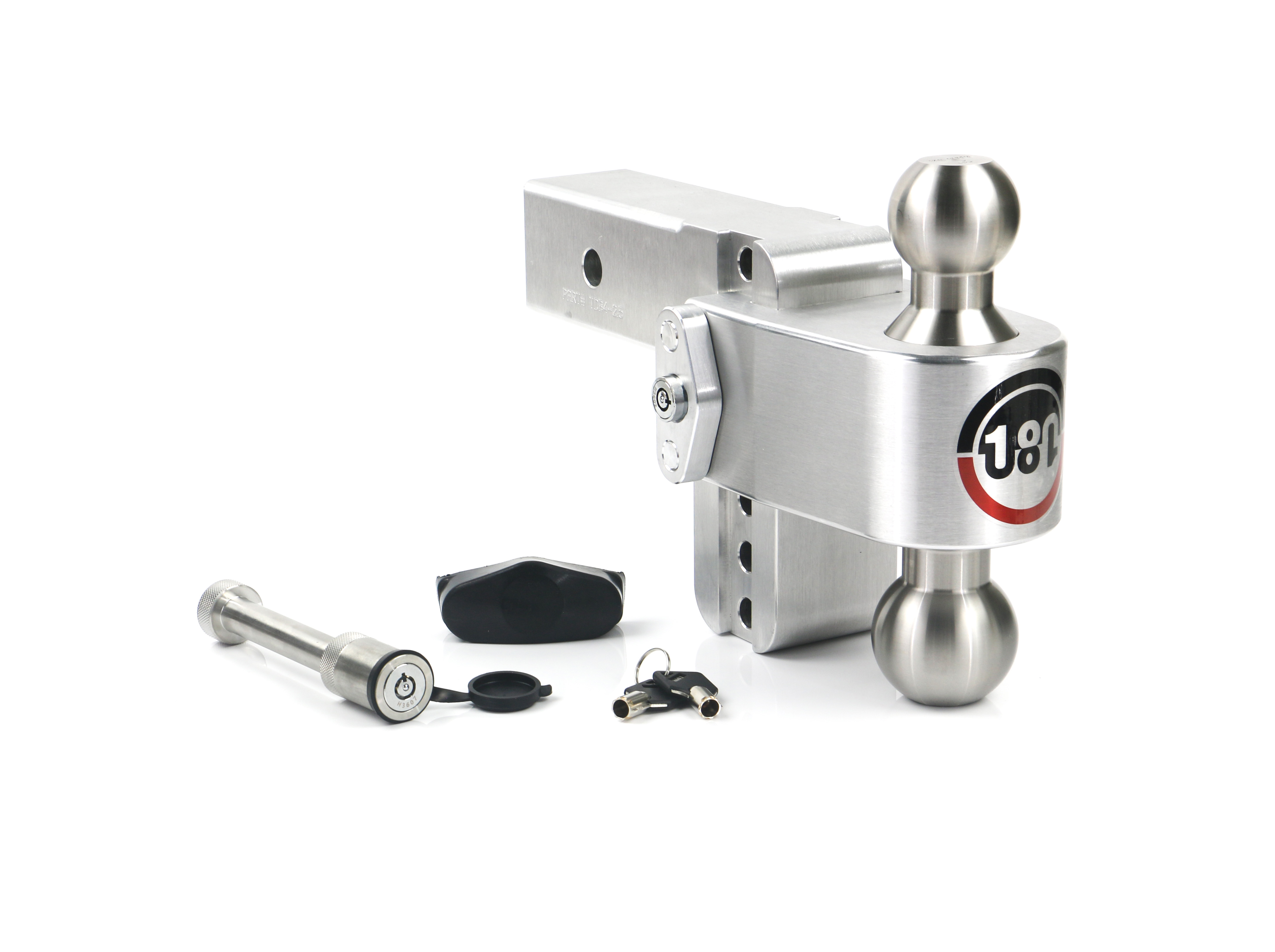 Weigh Safe LTB4-2.5-KA - 180 Hitch 4in Drop Hitch & 2.5in Shank (10K/18.5K GTWR) w/WS05 - Aluminum Weigh Safe LTB4-2.5-KA - 180 Hitch 4in Drop Hitch & 2.5in Shank (10K/18.5K GTWR) w/WS05 - Aluminum