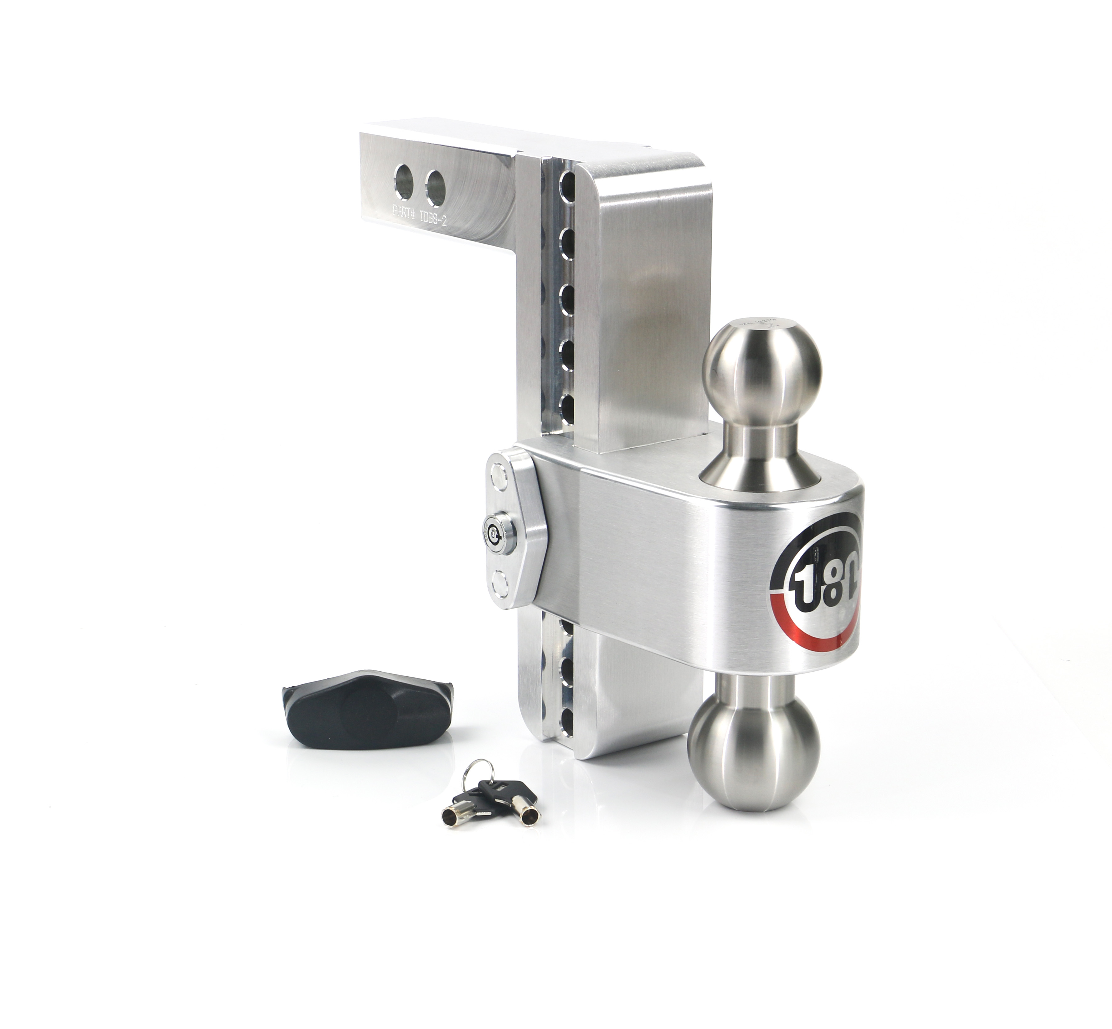 Weigh Safe LTB8-2 - 180 Hitch 8in Drop Hitch & 2in Shank (10K/12.5K GTWR) - Aluminum