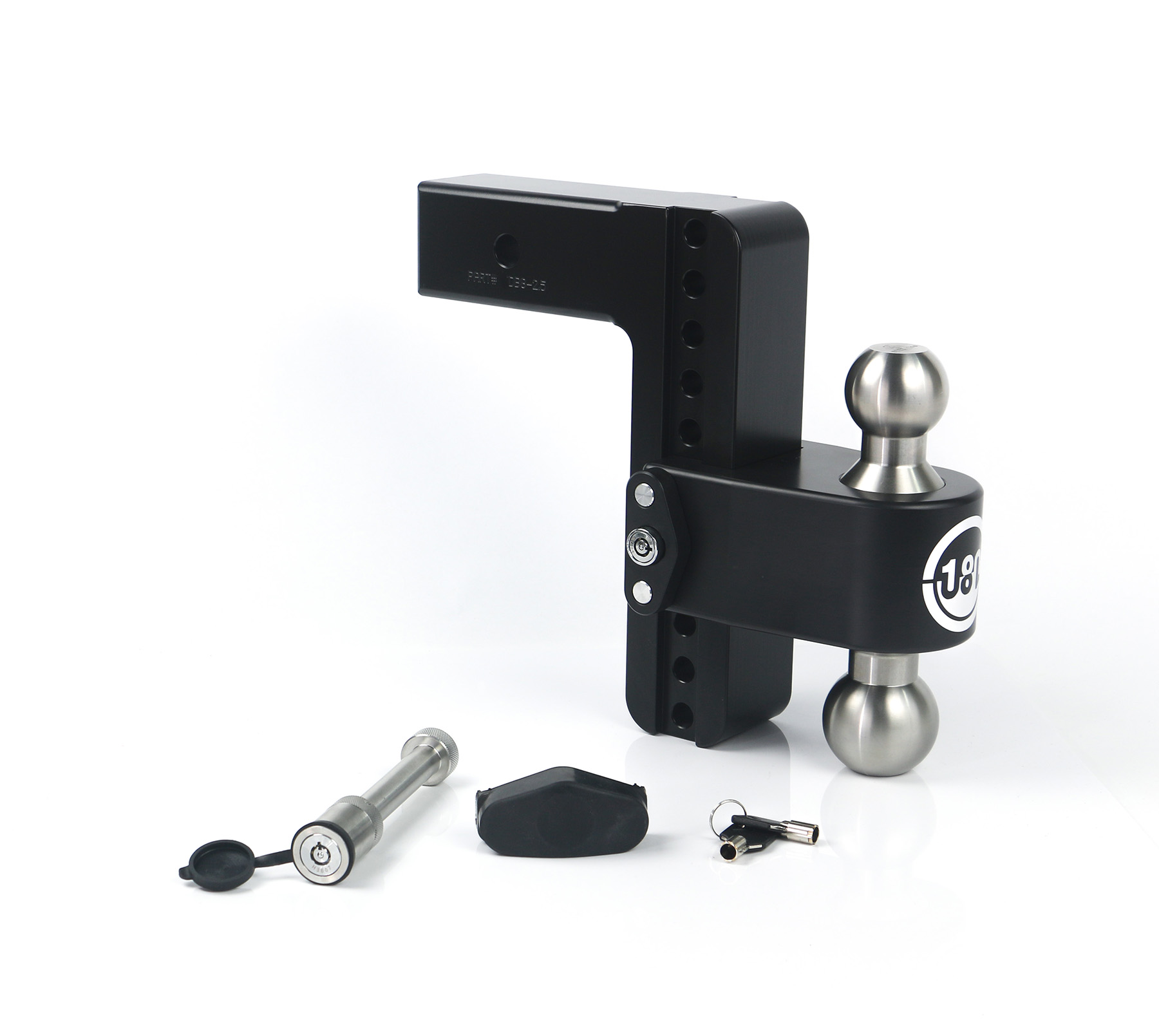 Weigh Safe LTB8-2.5-KA-CER-BLA - 180 Hitch 8in Drop Hitch & 2.5in Shank (10K/18.5K GTWR) w/WS05 - Black Cerakote Weigh Safe LTB8-2.5-KA-CER-BLA - 180 Hitch 8in Drop Hitch & 2.5in Shank (10K/18.5K GTWR) w/WS05 - Black Cerakote