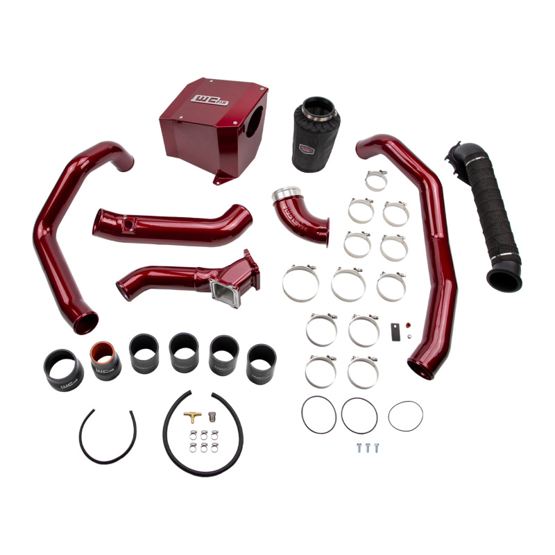 Wehrli WCF100712-GRY - 01-04 Chevrolet 6.6L LB7 Duramax High Flow Intake Bundle Kit - WCFab Grey