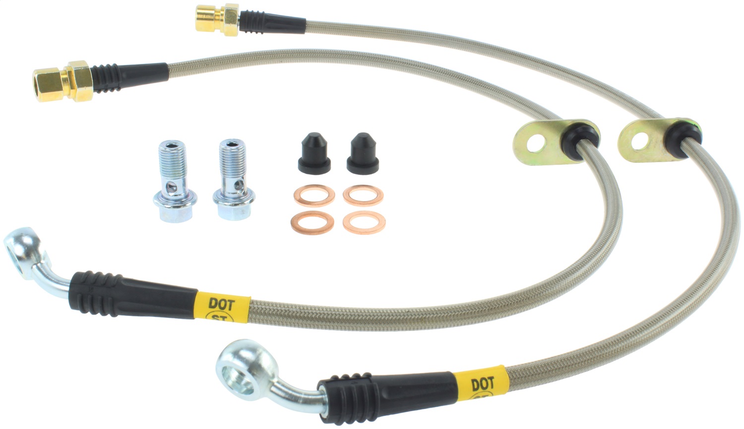 StopTech 950.62011 - 10+ Camaro LS/LT V6 Stainless Steel Front Brake Lines StopTech 950.62011 - 10+ Camaro LS/LT V6 Stainless Steel Front Brake Lines