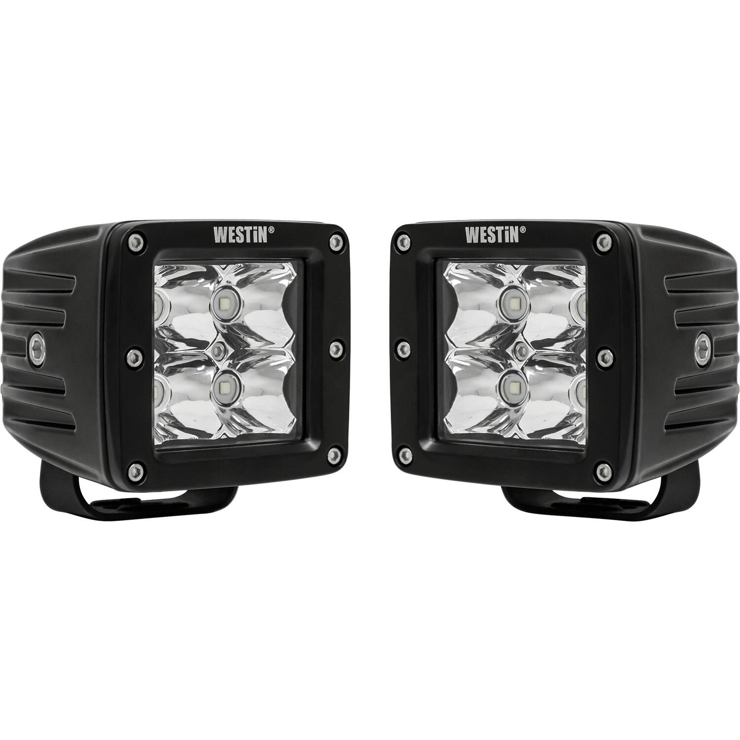Westin 09-12200A-PR - Compact LED -4 5W Cree 3 inch x 3 inch (Set of 2) - Black