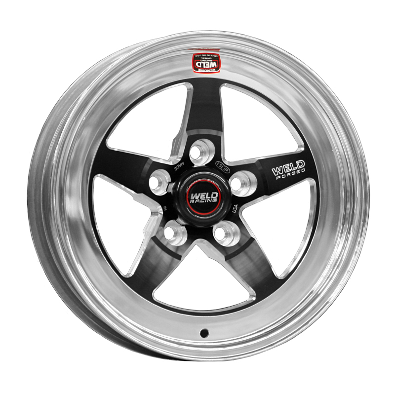Weld 71MB-508B45A - S71 15x8.33 / 5x4.75 BP / 4.5in. BS Black Wheel (Medium Pad) - Non-Beadlock