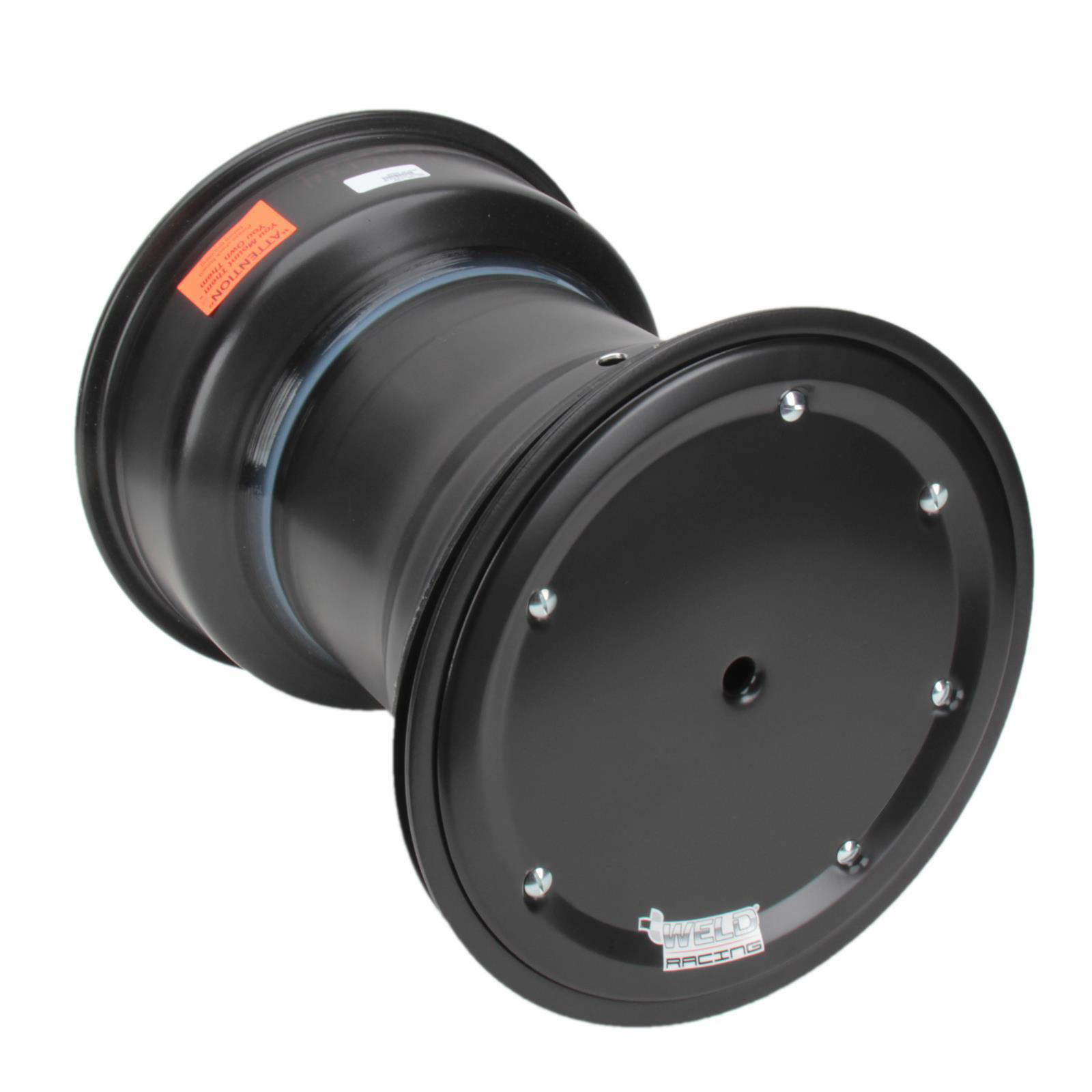 Weld 735B-517B56-6 - Magnum Sprint 15x17 / 42-Spline / 6in. BS Black Wheel - Outer Beadlock w/6-Dzus Cover