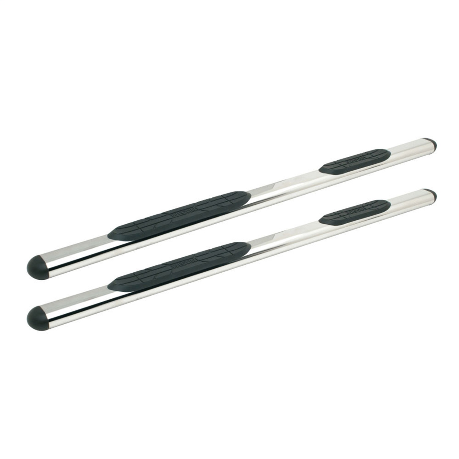 Westin 22-5040 - Premier 4 Oval Nerf Step Bars 91 in - Stainless Steel