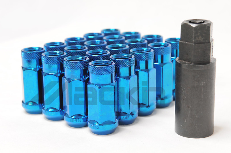 Wheel Mate 33004U - Monster Open End Lug Nut Set of 20 - Blue 1/2in