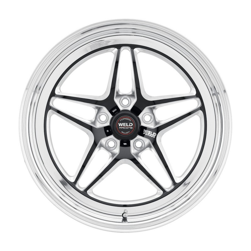 Weld 81HB7100C72F - S81 17x10 / 5x5 BP / 7.2in. BS (43mm Offset) Black Wheel (High Pad) - Black Single Beadlock