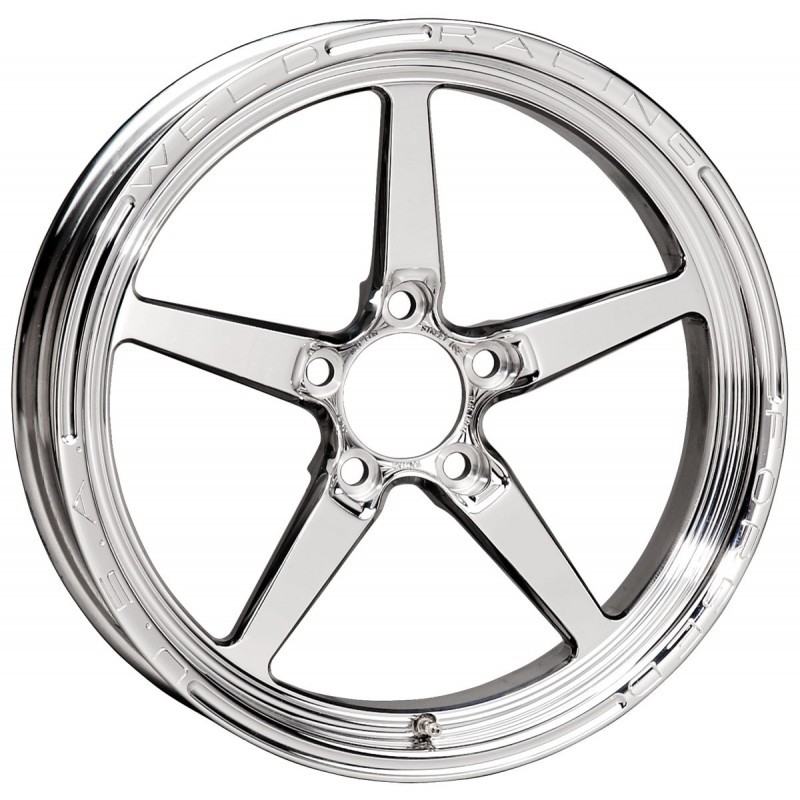 Weld 88-1704204 - Alumastar 1-Piece 17x4.5 / 5x4.5 BP / 2.25in. BS Polished Wheel - Non-Beadlock