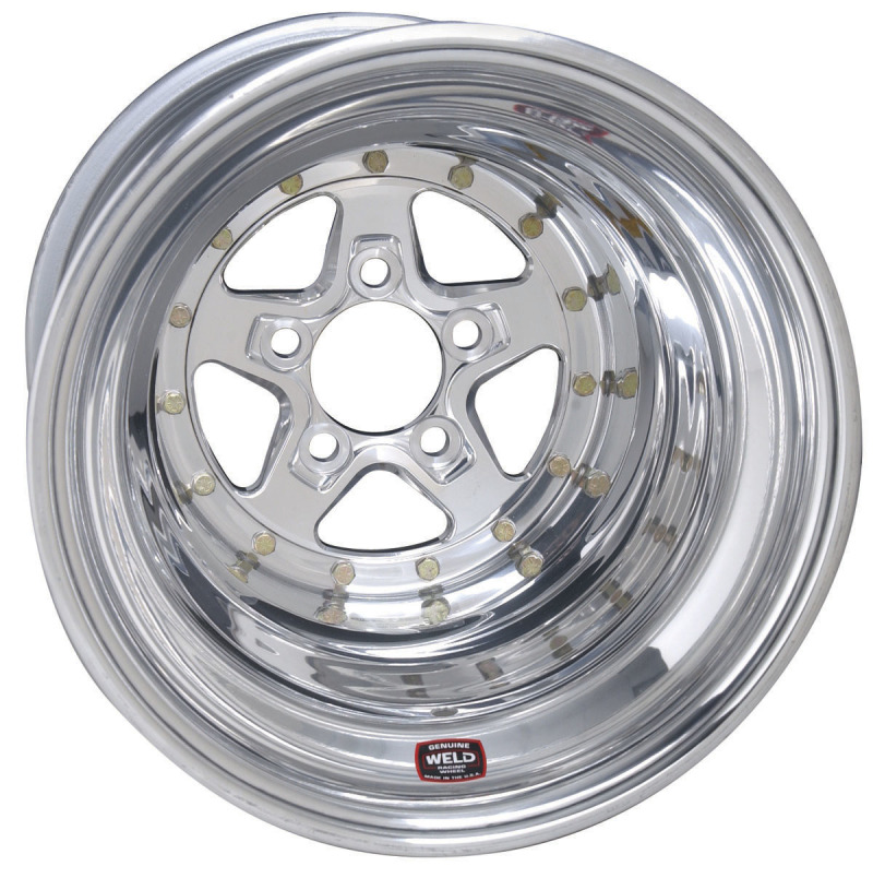 Weld 88-504270 - Alumastar 2.0 15x4 / 5x4.75 BP 1.2 / 5in. BS Polished Wheel - Non-Beadlock Weld 88-504270 - Alumastar 2.0 15x4 / 5x4.75 BP 1.2 / 5in. BS Polished Wheel - Non-Beadlock