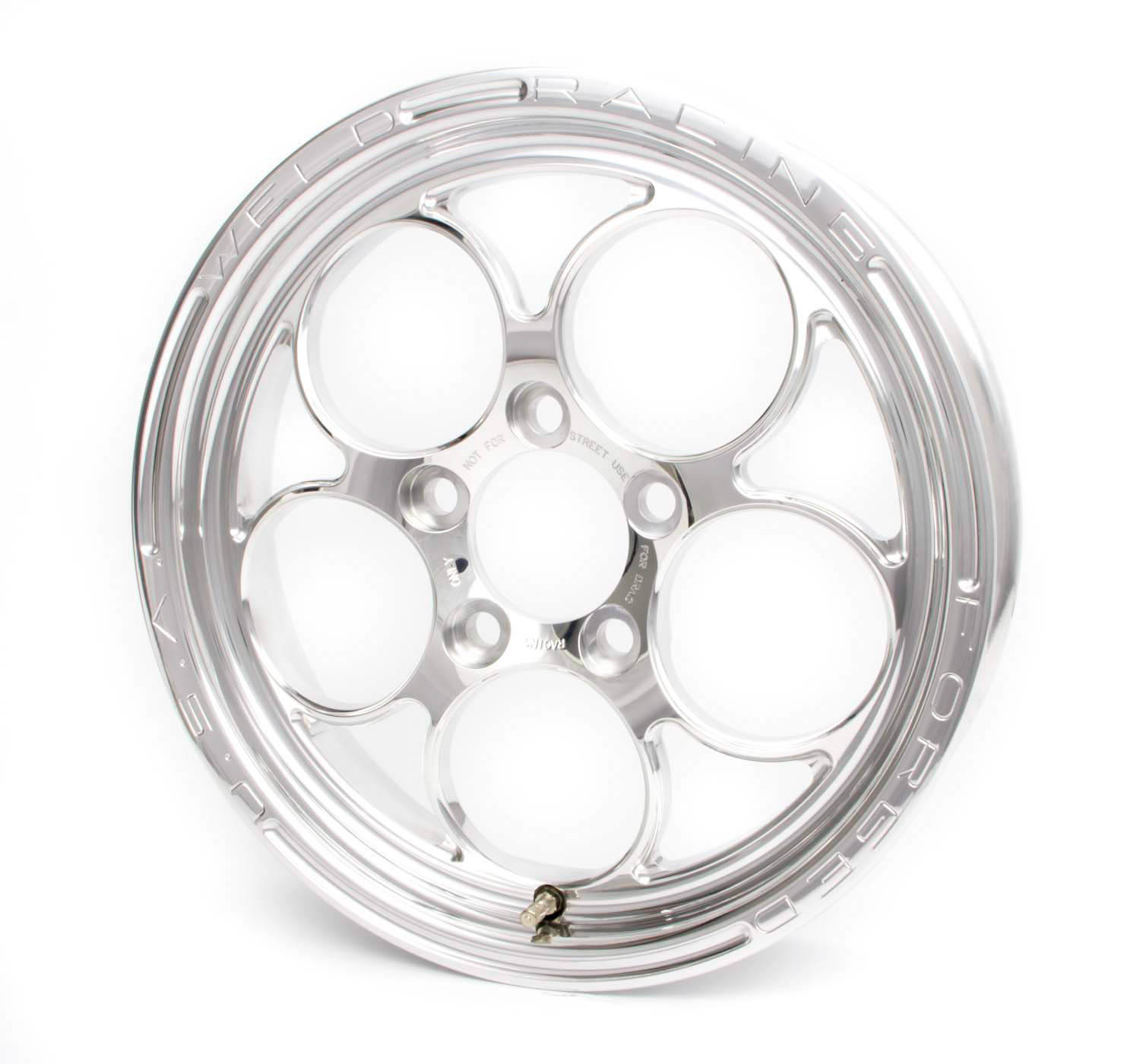 Weld 86P-15204 - Magnum 1-Piece 15x3.5 / 5x4.5 BP / 1.75in. BS Polished Wheel - Non-Beadlock