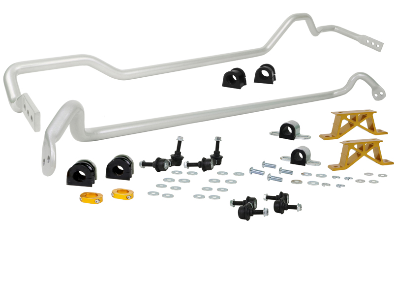 Whiteline BSK009M - 04-05 Subaru Impreza STI Front & Rear Sway Bar Kit 24mm w/Mounts