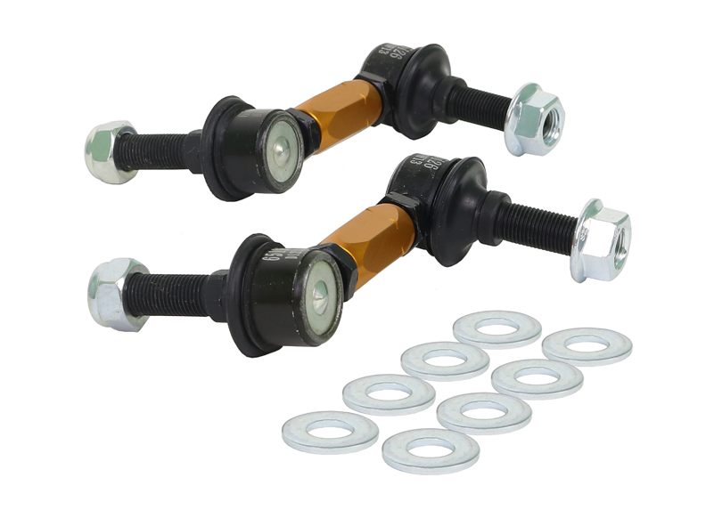 Whiteline KLC110 - 03+ Nissan 350z Z33 / 07-08 Infiniti G35 (Exc AWD) Fr Swaybar-Link Assy HD Adj Steel Ball