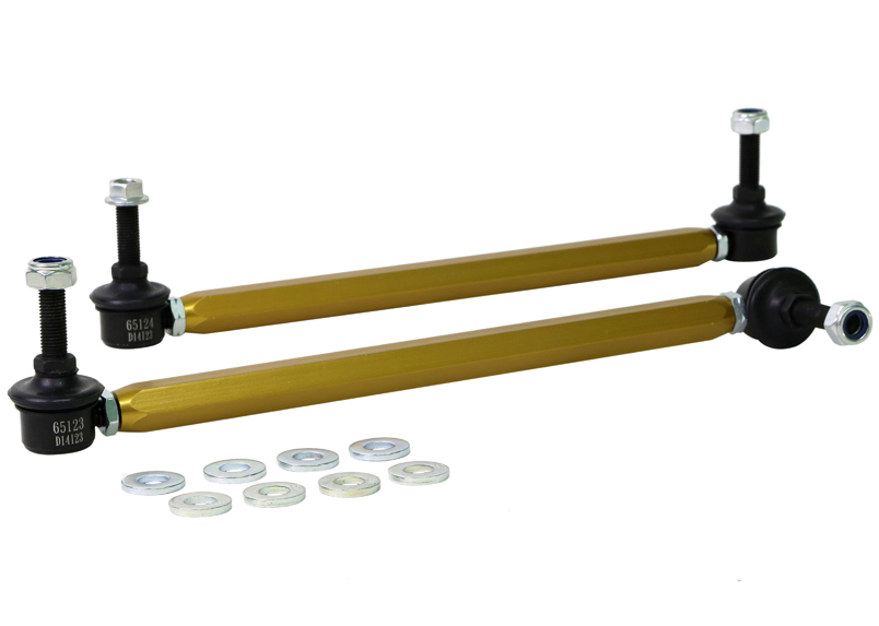 Whiteline KLC151 - 06/05+ Ford Focus LS / 05/09+ Mazda 3 BK Front Swaybar Link Kit H/Duty Adj Steel Ball Whiteline KLC151 - 06/05+ Ford Focus LS / 05/09+ Mazda 3 BK Front Swaybar Link Kit H/Duty Adj Steel Ball