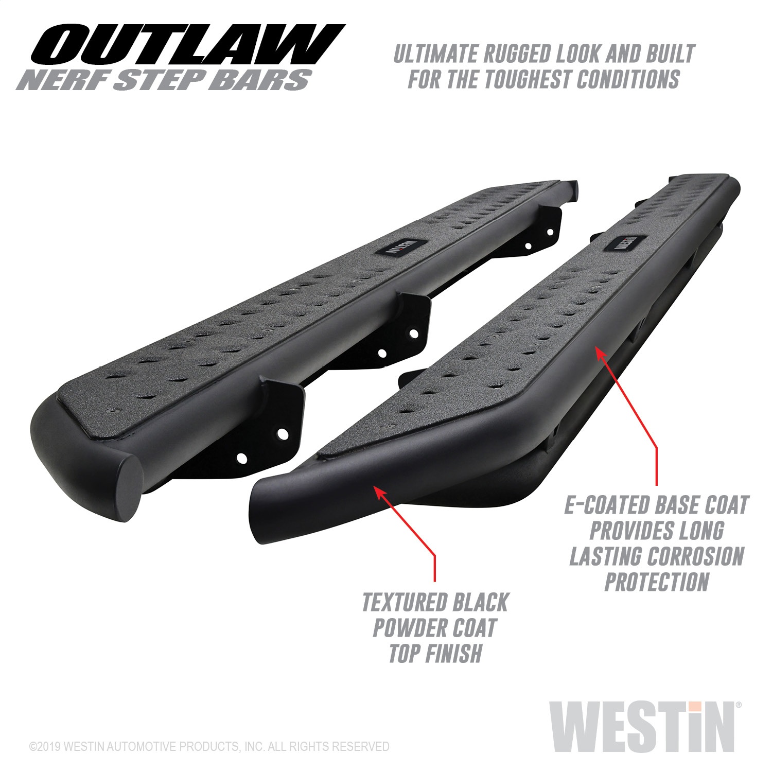 Westin 58-54085 - 2019 Dodge Ram Crew Cab ( Excludes 1500 Classic) Outlaw Nerf Step Bars Westin 58-54085 - 2019 Dodge Ram Crew Cab ( Excludes 1500 Classic) Outlaw Nerf Step Bars
