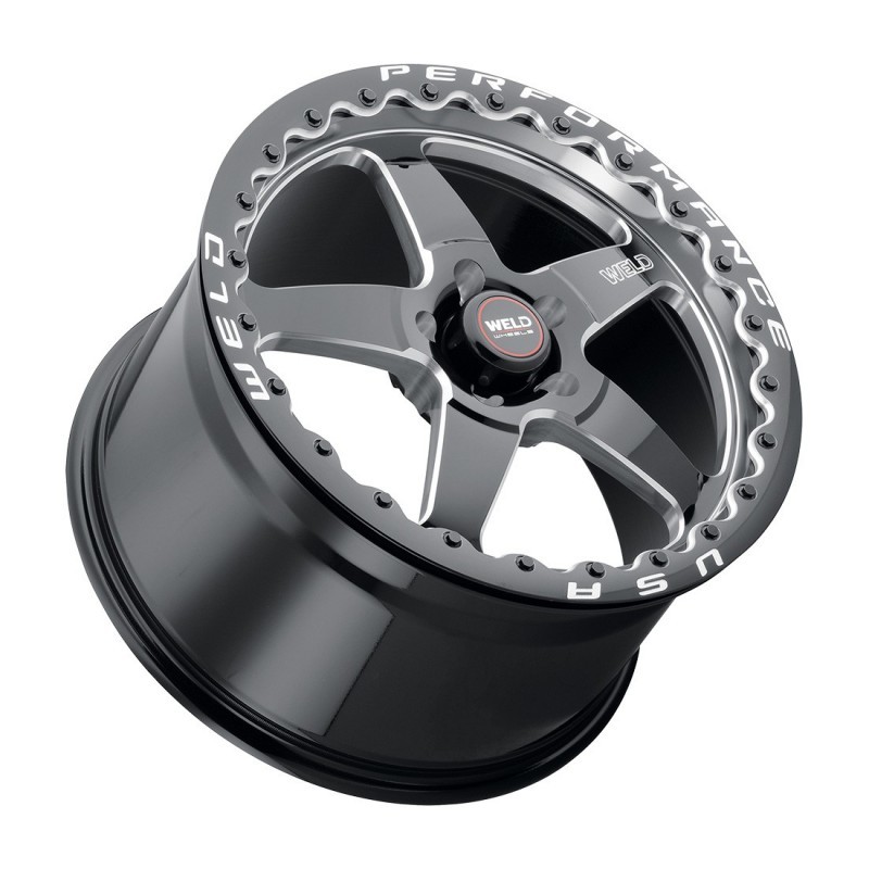 Weld S90480563P65 - S904 18x10.5 Ventura Beadlock 5x120.65 ET65 BS8.30 Gloss BLK MIL DIA 78.1