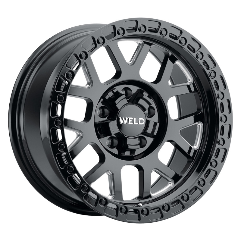 Weld W10570026450 - Off-Road W105 17X10 Cinch 5X114.3 5X127 ET-25 BS4.50 Satin Black MIL / Gloss Black 78.1
