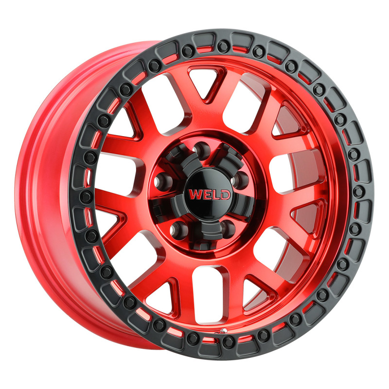 Weld W13379026450 - Off-Road W133 17X9 Cinch 5X114.3 5X127 ET-12 BS4.50 Candy Red / Satin Black Ring 78.1 Weld W13379026450 - Off-Road W133 17X9 Cinch 5X114.3 5X127 ET-12 BS4.50 Candy Red / Satin Black Ring 78.1