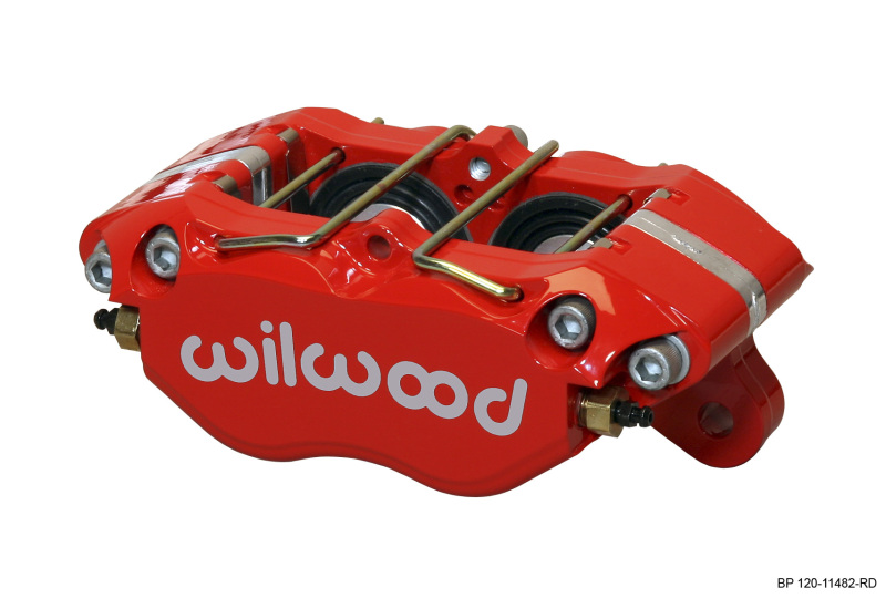 Wilwood 120-11482-RD - Caliper-Dynapro Dust-Boot 5.25in Mount - Red 1.75in Pistons .81in Disc