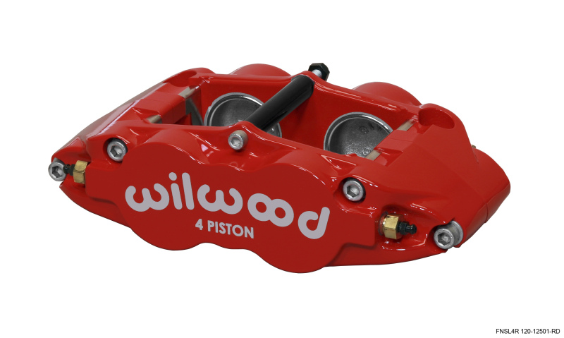 Wilwood 120-12501-RD - Caliper-Narrow Superlite 4R - Red 1.75/1.75in Pistons 1.25in Disc