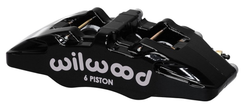 Wilwood 120-13428-BK - Caliper-Forged Dynapro 6 5.25in Mount-R/H 1.62/1.38in/1.38in Pistons .81in Disc
