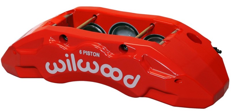Wilwood 120-13816-RD - Caliper-TX6R- L/H - Red 2.00/1.88/1.88in Pistons 1.38in Disc